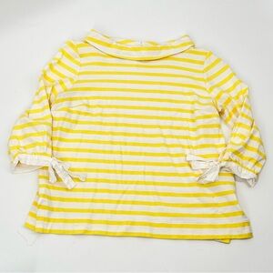 Talbots Yellow and White Striped Women's Top